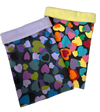 Purple Multi Colour Hearts Happy Fleece Snood