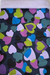 Purple Multi Colour Hearts Happy Fleece Snood