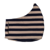 Navy & Buff Medium Stripe Stripe Face Mask
