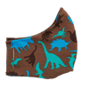 Brown Dinosaurs Face Mask