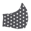 Grey White Stars Face Mask