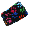 Black Multi Paws Fleece Bud Hat