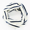 Cream Navy Stripes Fleece Snood