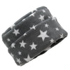 Grey White Stars Fleece Bud Hat