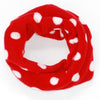 Red White Spot Fleece Snood